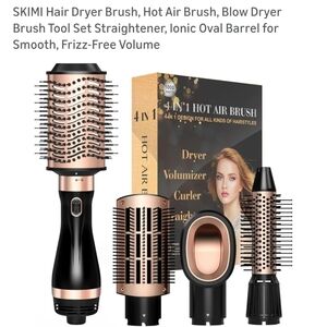 4-in-1 Hot Air Brush - Black and Gold